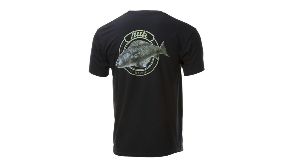 HUK Performance Fishing Bull Brigade Tops, Short Sleeve - Men's, Black, Medium, H1000155-001-M