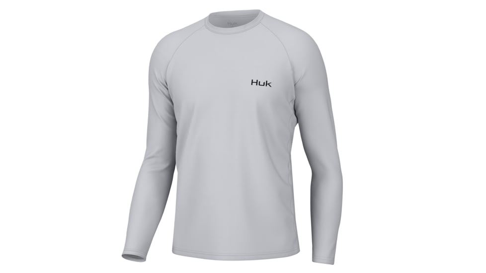HUK Performance Fishing Camo Badge Pursuit Crew - Mens, Harbor Mist, 3XL, H1200613-034-XXXL