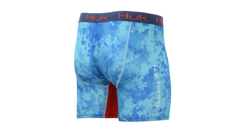 HUK Performance Fishing Camo Boxer Jock Baselayer, Boxer Jock - Mens, Gulf Stream, Large, H5000015-425-L