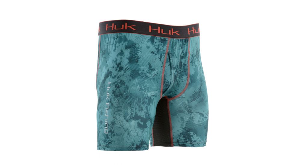 HUK Performance Fishing Camo Boxer Jock Baselayer, Boxer Jock - Mens, Shallows, Large, H5000015-365-L