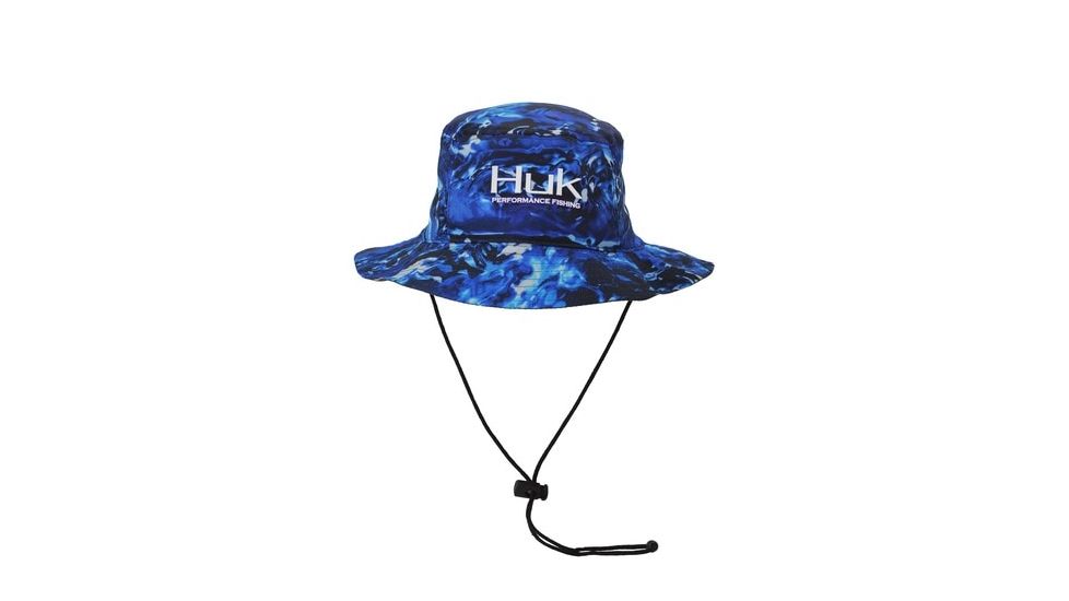 HUK Performance Fishing Camo Bucket Headwear, Hat - Mens, Hydro Reflex, 1, H3000204-468-1