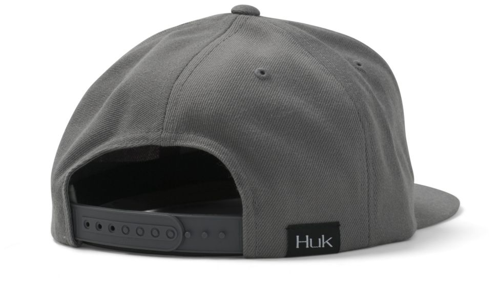 HUK Performance Fishing Camo Patch Flat Bill Hat - Mens, Sharkskin, One Size, H3000242-028-1