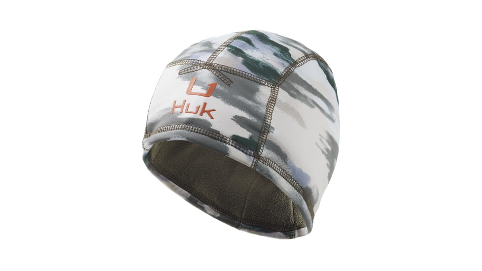HUK Performance Fishing Camo Reversible Beanie - Men's, Khaki, One Size, H3000400-250-1