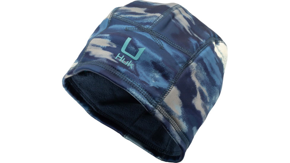 HUK Performance Fishing Camo Reversible Beanie - Men's, Sargasso Sea, One Size, H3000400-409-1