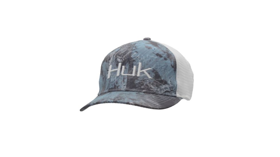 HUK Performance Fishing Camo Trucker Headwear, Cap - Mens, Glacier, 1, H3000185-095-1