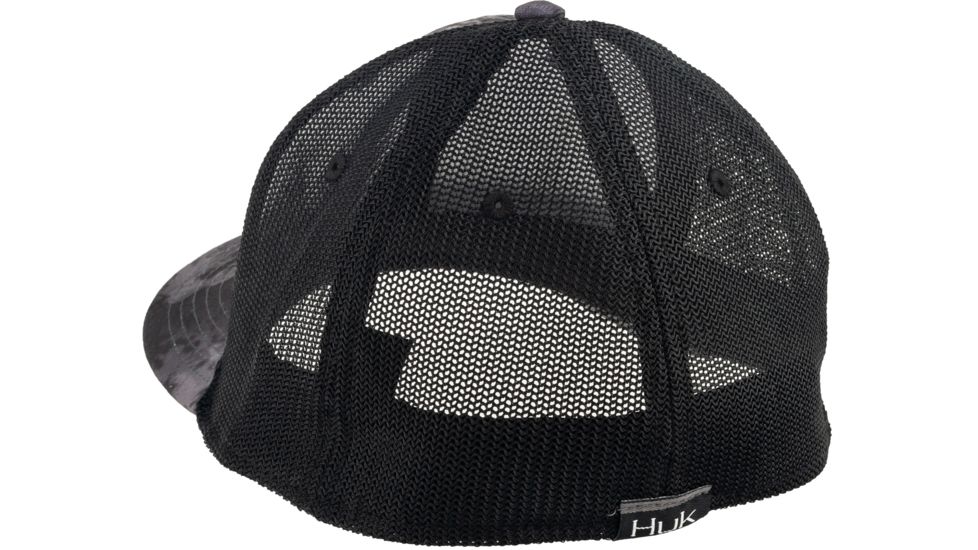 HUK Performance Fishing Camo Trucker Stretch Headwear, Cap - Mens, Night Vision, Medium - Large, H3000186-075-ML