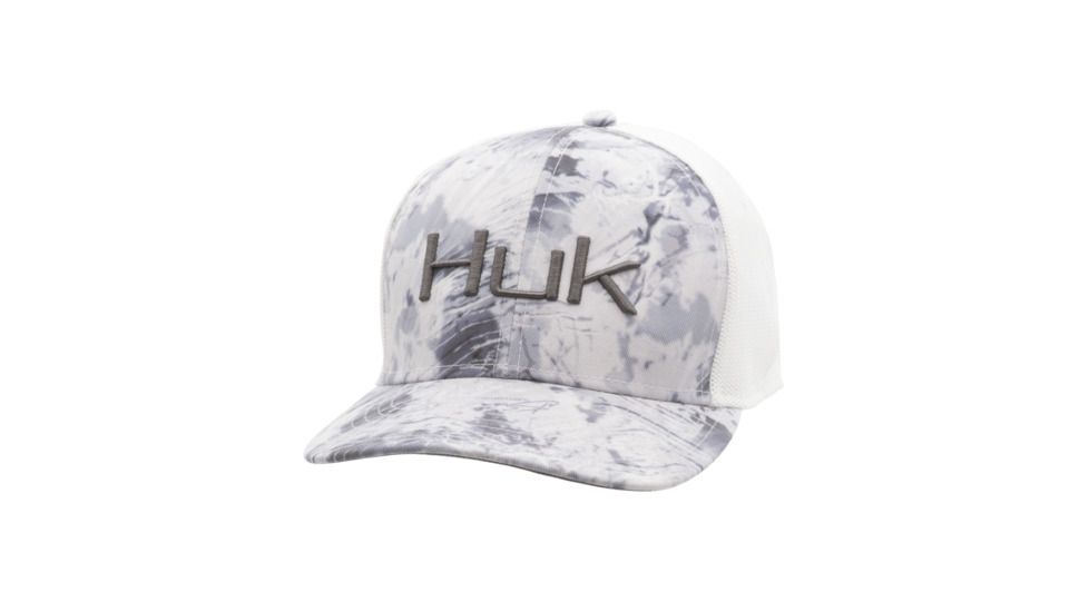 HUK Performance Fishing Camo Trucker Stretch Headwear, Cap - Mens, Sub Zero, Large - Extra Large, H3000186-185-LXL