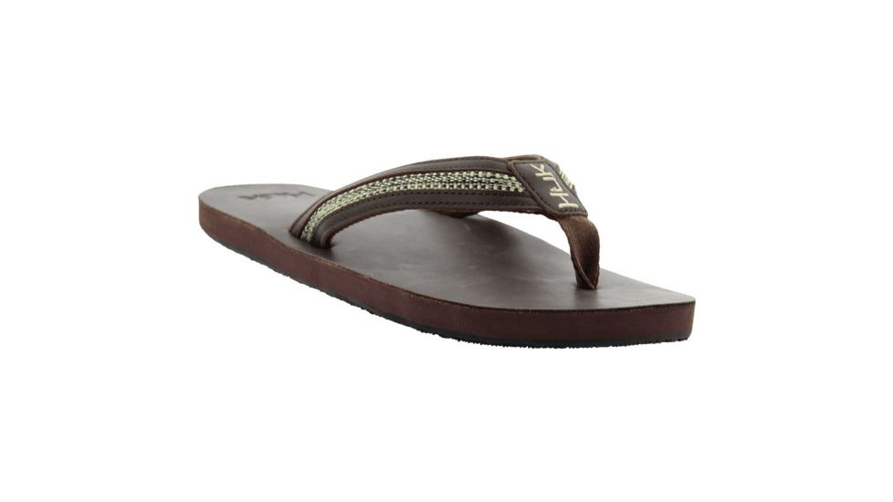 HUK Performance Fishing Caruso Men's Leather Sandals, Brown, 9 H8331000-200-9