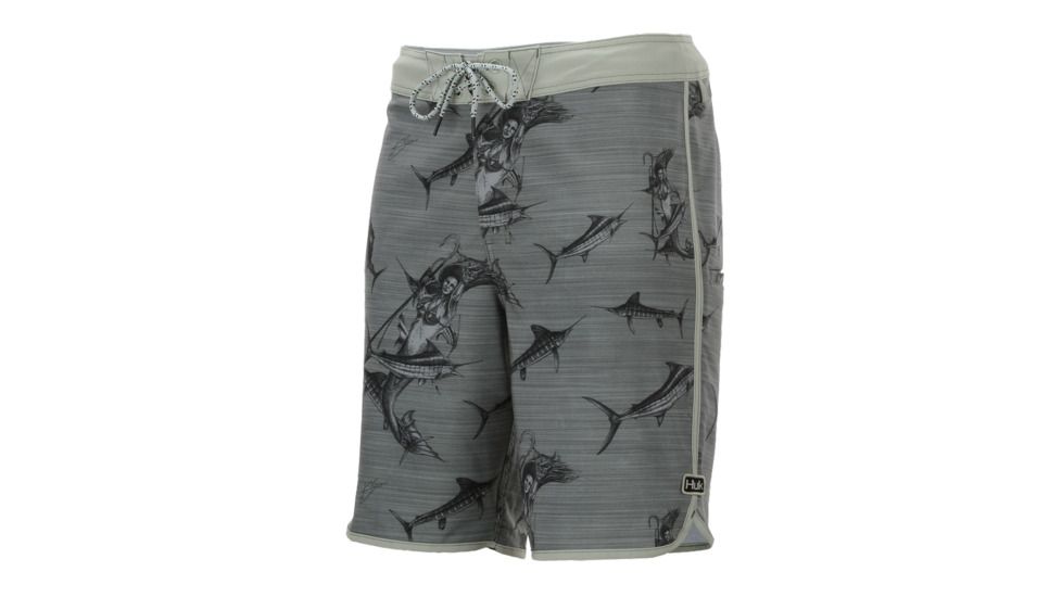 HUK Performance Fishing Classic 20in Boardshort Bottoms, Board short - Mens, Olive Mermaid, 40in, H2000062-380-40