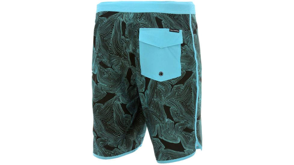 HUK Performance Fishing Classic 20in Classic Blue Lines Boardshort - Mens, Black, 32, H2000076-001-32