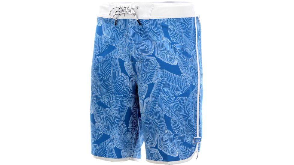 HUK Performance Fishing Classic 20in Classic Blue Lines Boardshort - Mens, Patrol Blue, 40, H2000076-474-40