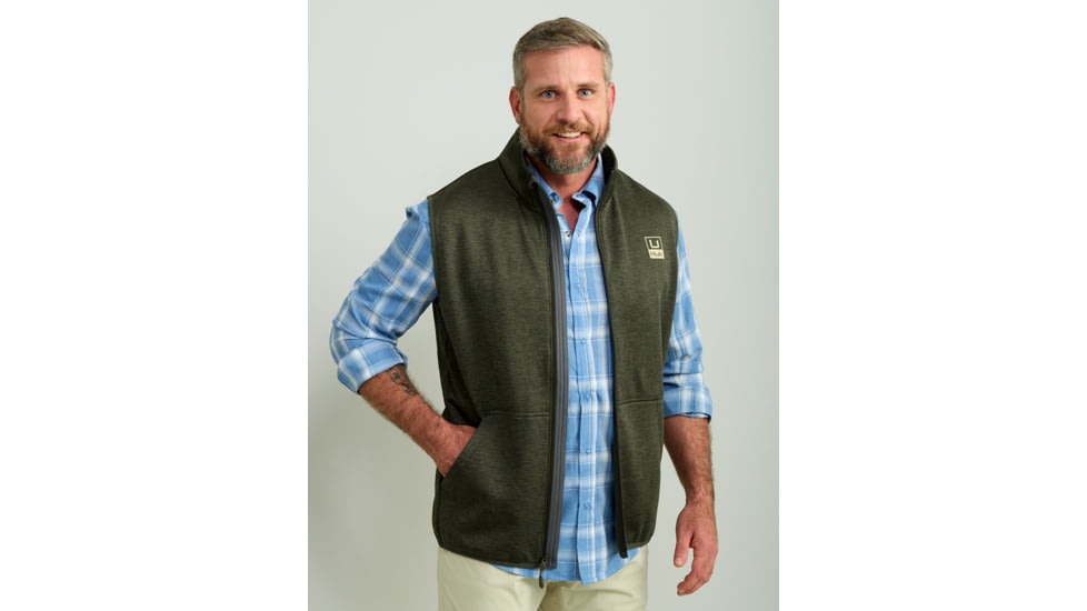HUK Performance Fishing Cold Front Vest - Mens, Cyprs Lnd Hthr, 2XL, H1300099-378-XXL