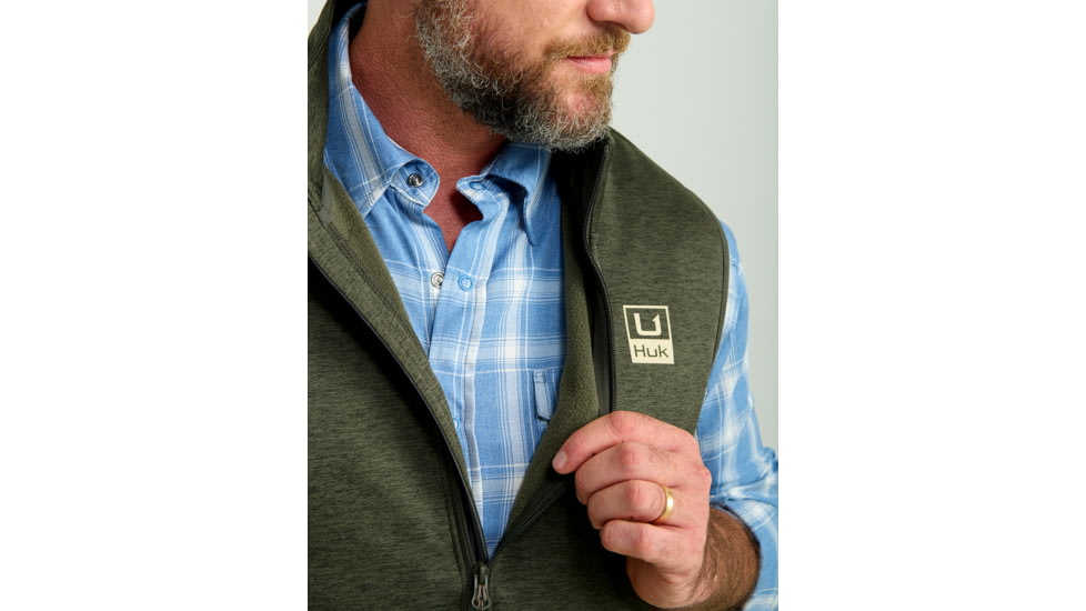 HUK Performance Fishing Cold Front Vest - Mens, Cyprs Lnd Hthr, 2XL, H1300099-378-XXL