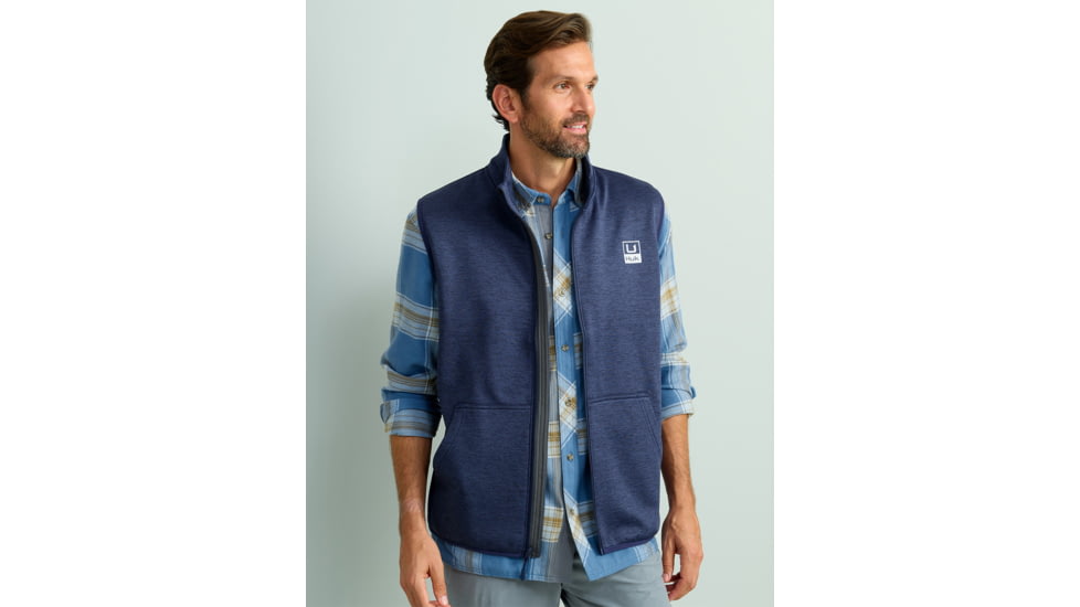 HUK Performance Fishing Cold Front Vest - Mens, Nvl Aca Hthr, 2XL, H1300099-464-XXL