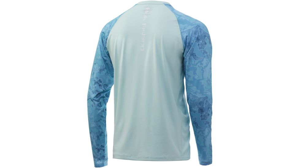 HUK Performance Fishing Current Camo Double Header Long Sleeve T-Shirt - Mens, Boca Grande, Small, H1200230-446-S