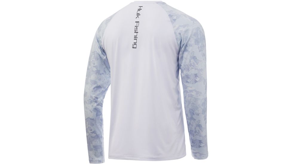 HUK Performance Fishing Current Camo Double Header Long Sleeve T-Shirt - Mens, Kenai, Medium, H1200230-453-M
