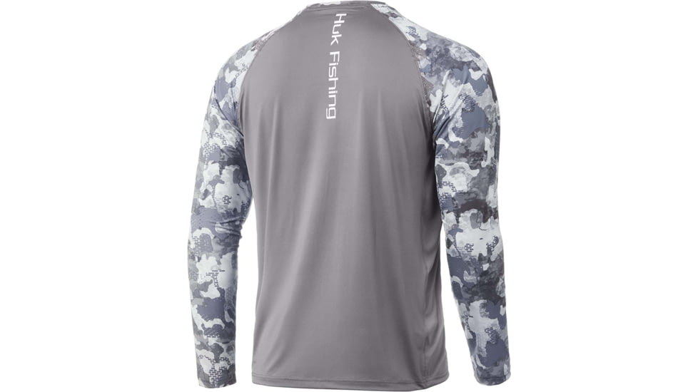 HUK Performance Fishing Current Double Header Long Sleeve - Men's, Storm, Large, H1200349-039-L