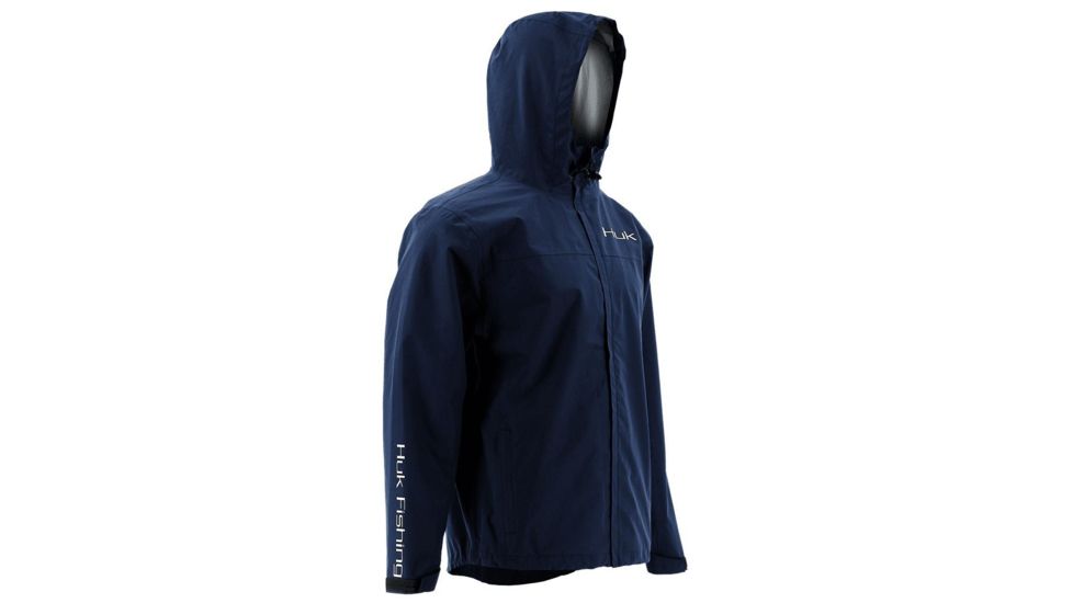 HUK Performance Fishing Packable Rain Jacket - Men's, Navy, Large, H4000015-410-L