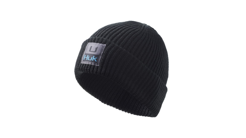 HUK Performance Fishing D Up Knit Beanie - Mens, Black, One Size, H3000395-001-1