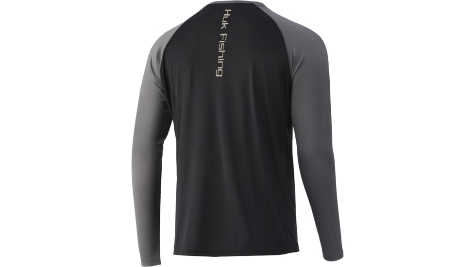 HUK Performance Fishing Double Header Long Sleeve - Men's, Black, Extra Large, H1200341-001-XL