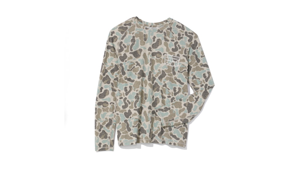 HUK Performance Fishing Drift Graphic Kc Print Shirt -Mens, Long Sleeve, Volcanic Ash, Small, H1200716-013-S