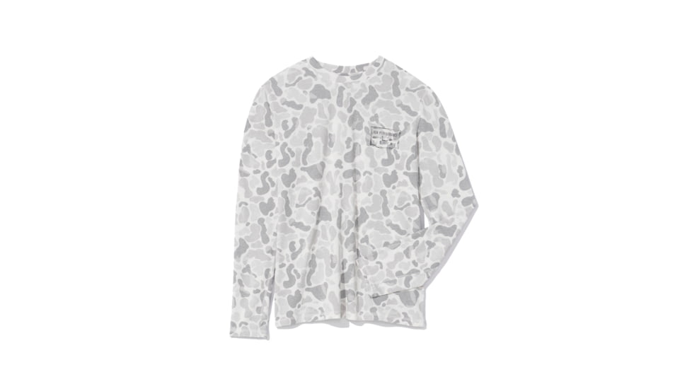 HUK Performance Fishing Drift Graphic Kc Print Shirt -Mens, Long Sleeve, White, Extra Large, H1200716-100-XL