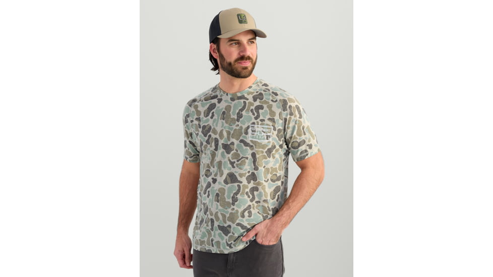 HUK Performance Fishing Drift Graphic Kc Print Shirt -Mens, Short Sleeve, Volcanic Ash, Large, H1200717-013-L