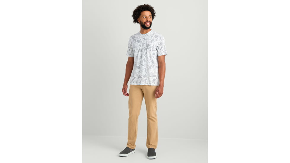 HUK Performance Fishing Drift Graphic Kc Print Shirt -Mens, Short Sleeve, White, 2XL, H1200717-100-XXL