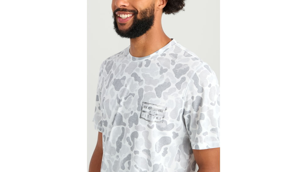 HUK Performance Fishing Drift Graphic Kc Print Shirt -Mens, Short Sleeve, White, 2XL, H1200717-100-XXL