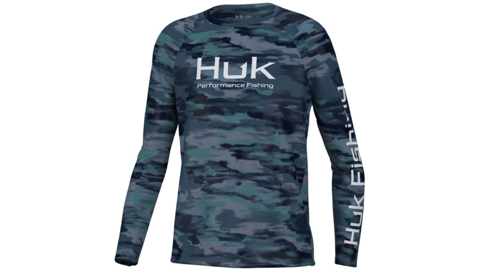 HUK Performance Fishing Edisto Pursuit Long-Sleeve Shirt - Kids, Small, Titanium Blue, H7120076-428-YS