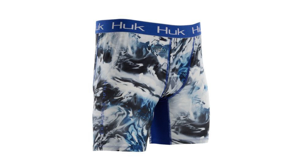 HUK Performance Fishing Elements Boxer Brief Baselayer, Boxer Jock - Men's, Hydro Glacier, 2XL, H5000013-098-XXL