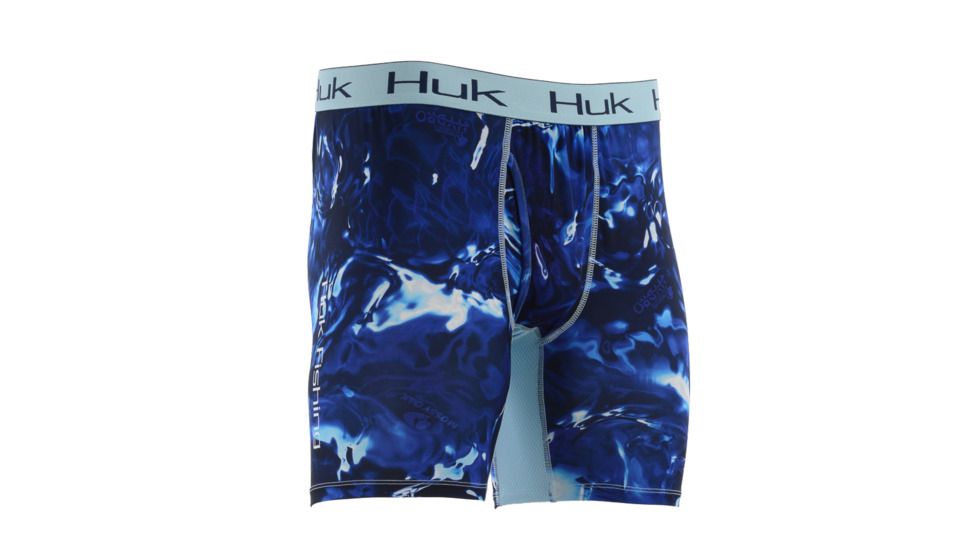 HUK Performance Fishing Elements Boxer Brief Baselayer, Boxer Jock - Men's, Hydro Reflex, 2XL, H5000013-468-XXL