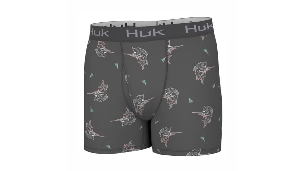 HUK Performance Fishing Fin Lure Pursuit Boxer - Mens, Volcanic Ash, 3XL, H5000048-013-XXXL