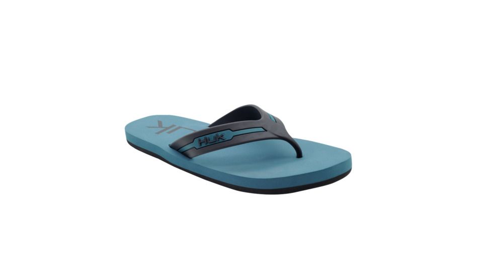 HUK Performance Fishing FLIPSTER Sandals, Flip Flops - Mens, Reef/Charcoal, 9, H8332000-440-9