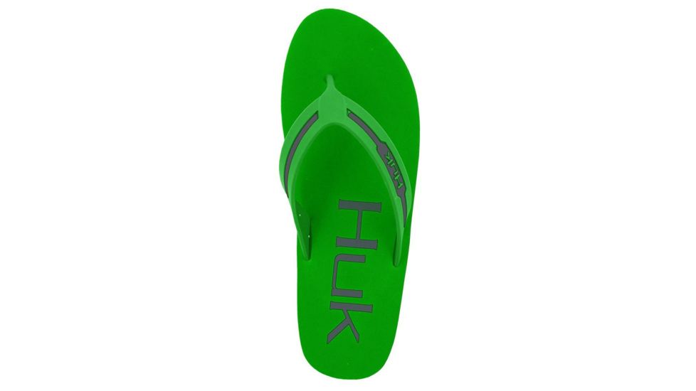 HUK Performance Fishing FLIPSTER Sandals, Flip Flops - Unisex, Neon Green, 10, H8332000-320-10