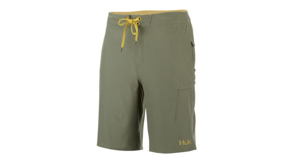 HUK Performance Fishing Freeman 21in Boardshort Bottoms, Board short - Mens, Dark Olive, 42in, H2000061-392-42