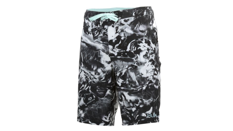 HUK Performance Fishing Freeman 21in Boardshort Bottoms, Board short - Mens, Hydro Blackwater, 36in, H2000061-078-36