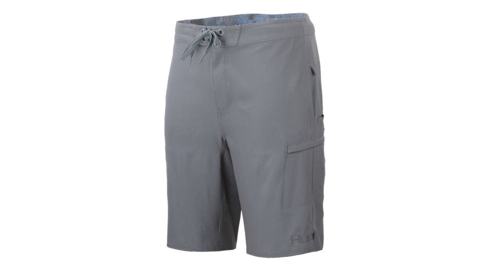 HUK Performance Fishing Freeman 21in Boardshort Bottoms, Board short - Mens, Silver Blue, 40in, H2000061-040-40
