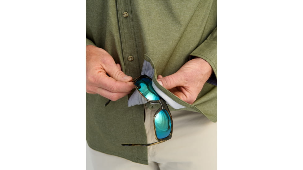 HUK Performance Fishing Hawser Heather Flannel - Mens, Heather Moss, Extra Large, H1500208-318-XL