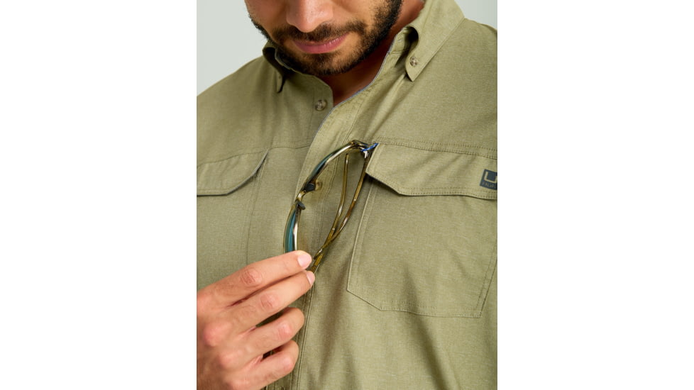 HUK Performance Fishing Hawser Heather Flannel - Mens, Overland Hthr, 2XL, H1500208-368-XXL