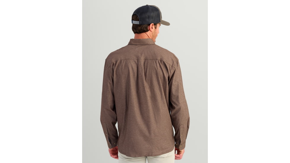 HUK Performance Fishing Hawser Heather Flannel - Mens, Pluff Mud Hthr, 2XL, H1500208-203-XXL