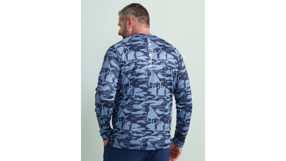 HUK Performance Fishing Hidden Huk Pursuit Crew - Mens, Naval Academy, Extra Large, H1200590-413-XL