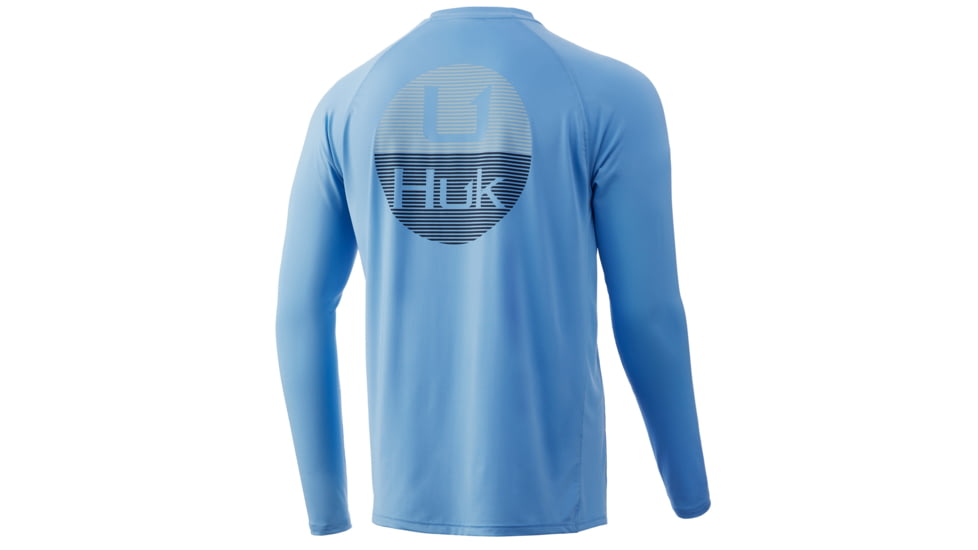 HUK Performance Fishing Horizon Lines Pursuit Long Sleeve - Men's, Dusk Blue, Small, H1200370-469-S