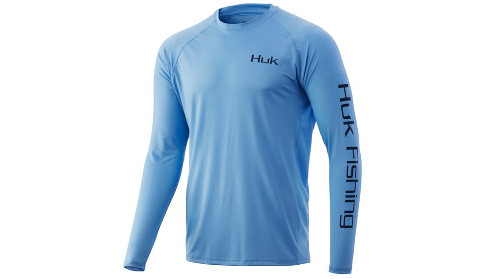 HUK Performance Fishing Horizon Lines Pursuit Long Sleeve - Men's, Dusk Blue, Small, H1200370-469-S