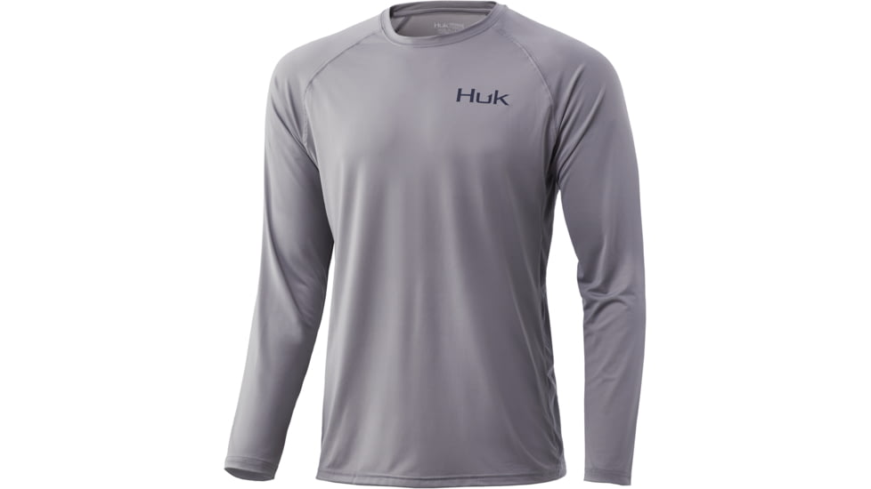 HUK Performance Fishing Horizon Lines Pursuit Long Sleeve - Men's, Sharkskin, Medium, H1200370-028-M