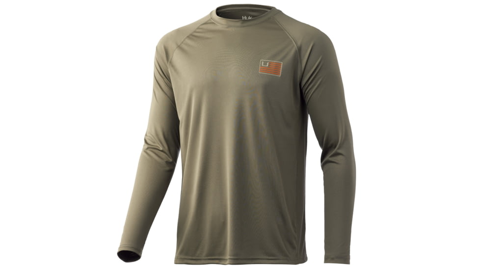 HUK Performance Fishing Huk And Bars Pursuit Long Sleeve - Men's, Moss, Large, H1200426-316-L