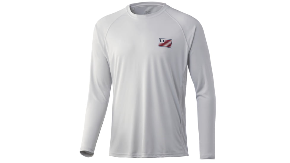 HUK Performance Fishing Huk And Bars Pursuit Long Sleeve - Mens, Oyster F22, Medium, H1200426-056-M
