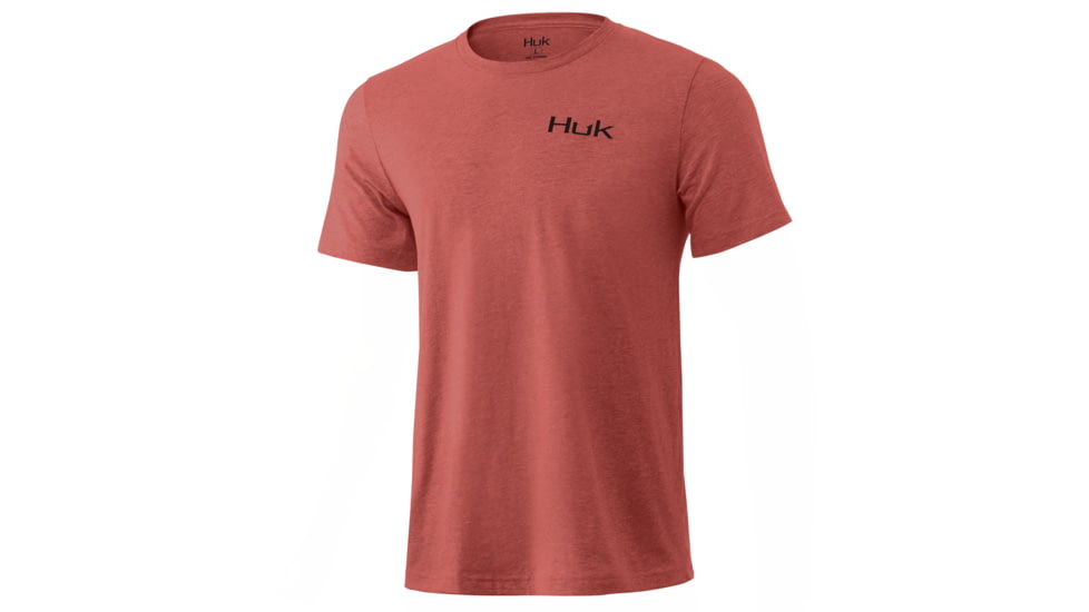 HUK Performance Fishing HUK Horizon Lines Tee - Mens, Blood Red Heather, Medium, H1000254-644-M