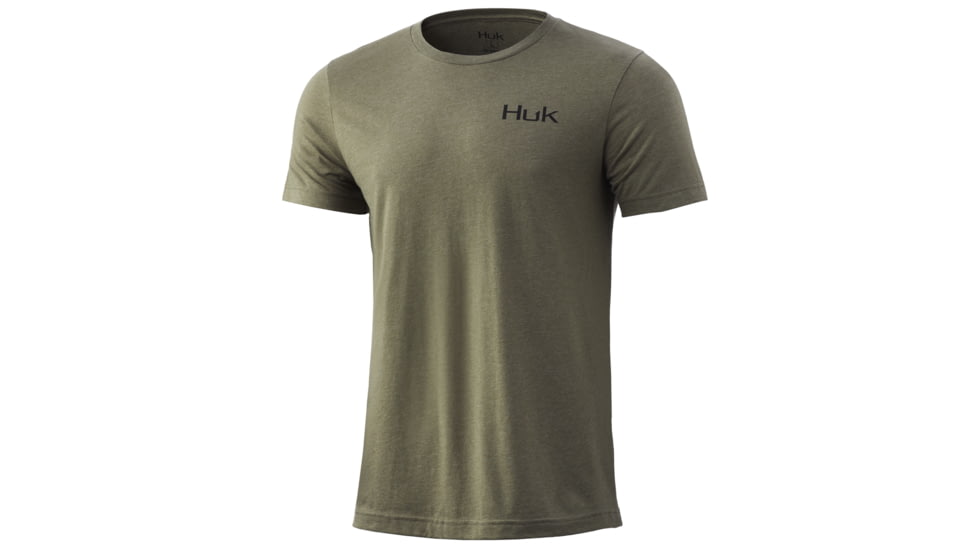 HUK Performance Fishing HUK Horizon Lines Tee - Mens, Kalamata Olive Heather, Medium, H1000254-346-M