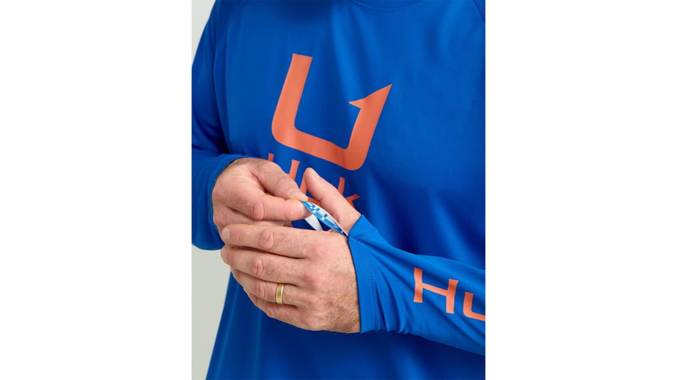 HUK Performance Fishing Huk Icon Crew Long Sleeve Shirt Fresh Salmon XL E13EC917, ATH1200573460XL